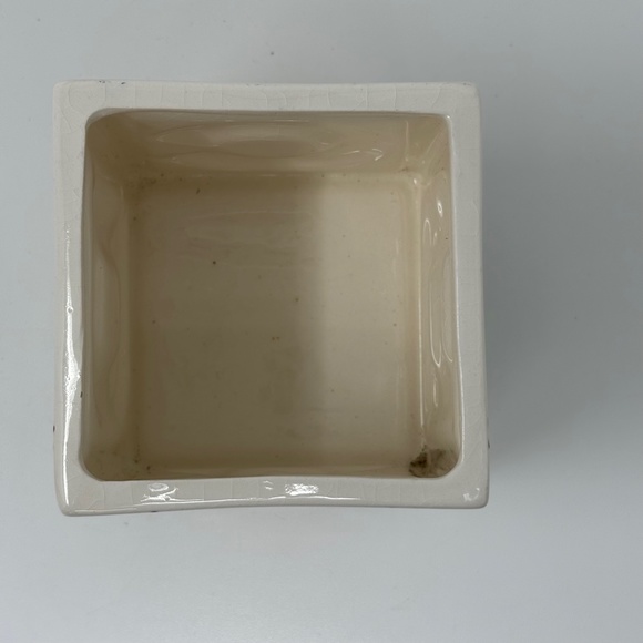 Small Cube Baby Block Planter A B C D Ivory Pink Blue RELPO 475C Crazing 1960's - Picture 5 of 6